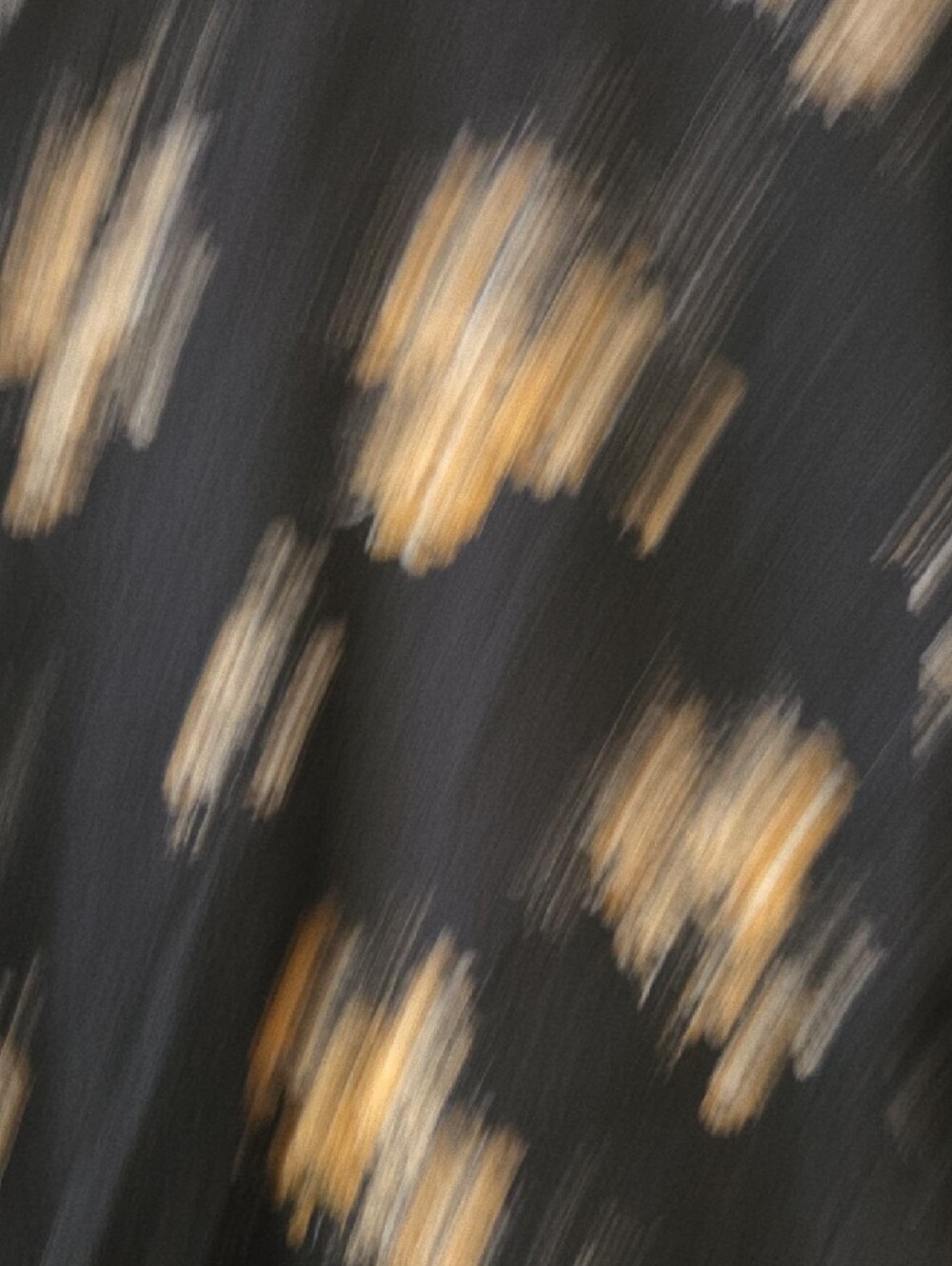 Tie-Front Floral Blouse in Black and Yellow - Picture 4 of 6